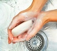 Handwashing with soap