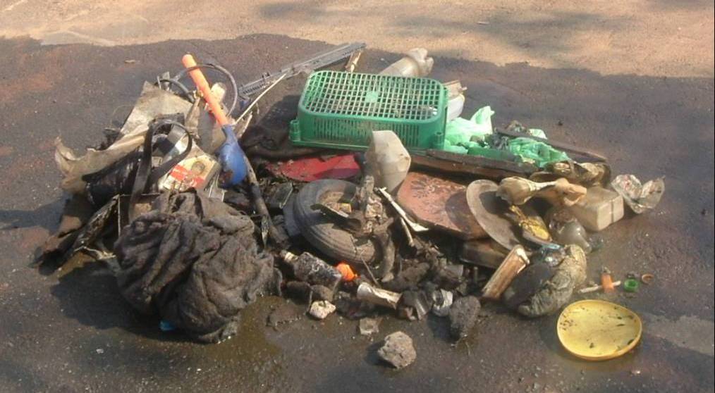Material removed from latrine pits