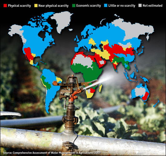 Map of global water scarcity